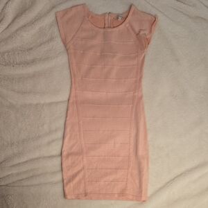 Charlotte Russe Pink Cap Sleeve Mini Dress